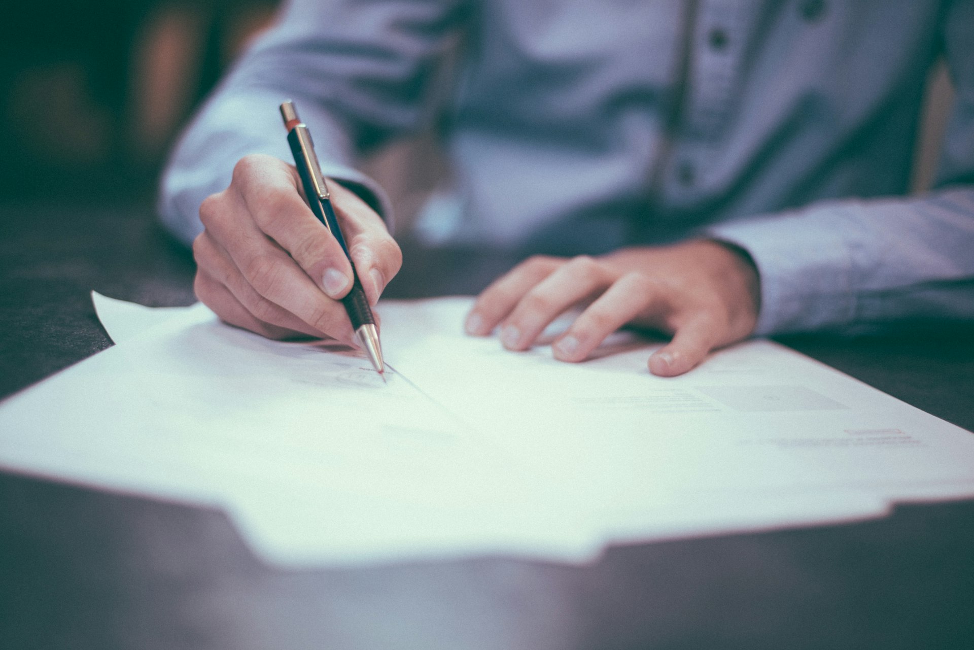 Signing a financing agreement